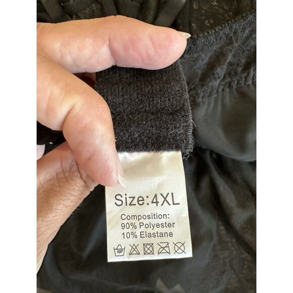 RoseSeek Women's Lingerie with Garter Black Plus Sz 4XL - Picture 5 of 5